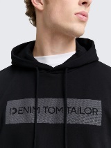 Sportska majica s kapuljačom i uzorkom - Crna_4405804