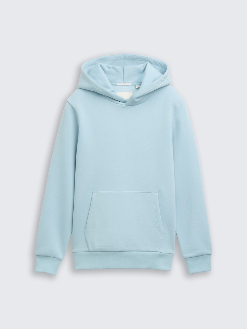 Potiskan pulover s kapuco - Modra_2455367