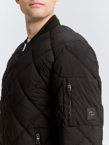 Jachetă  biker matlasată - Negru_79547