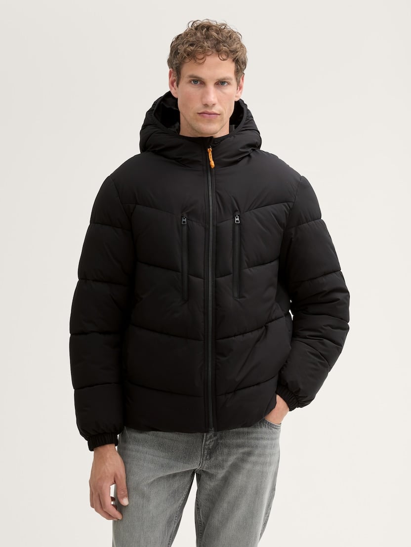 Jachetă puffer cu glugă - Negru_5019260