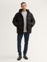 Jachetă puffer cu glugă - Negru_607563