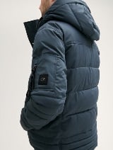 Jachetă puffer cu glugă - Albastru_1863614