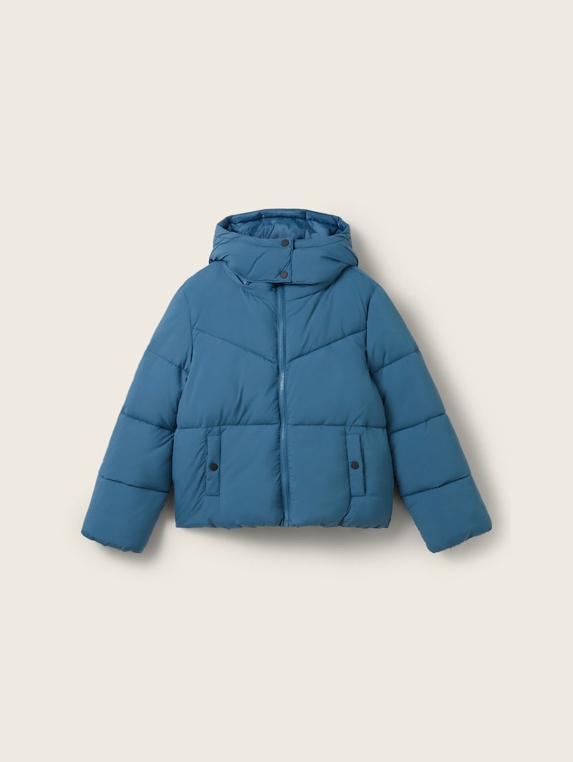 Jachetă puffer cu glugă - Albastru-1043392-36482-16