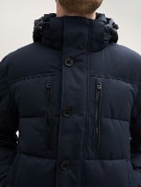 Jachetă puffer cu glugă - Albastru_8889570