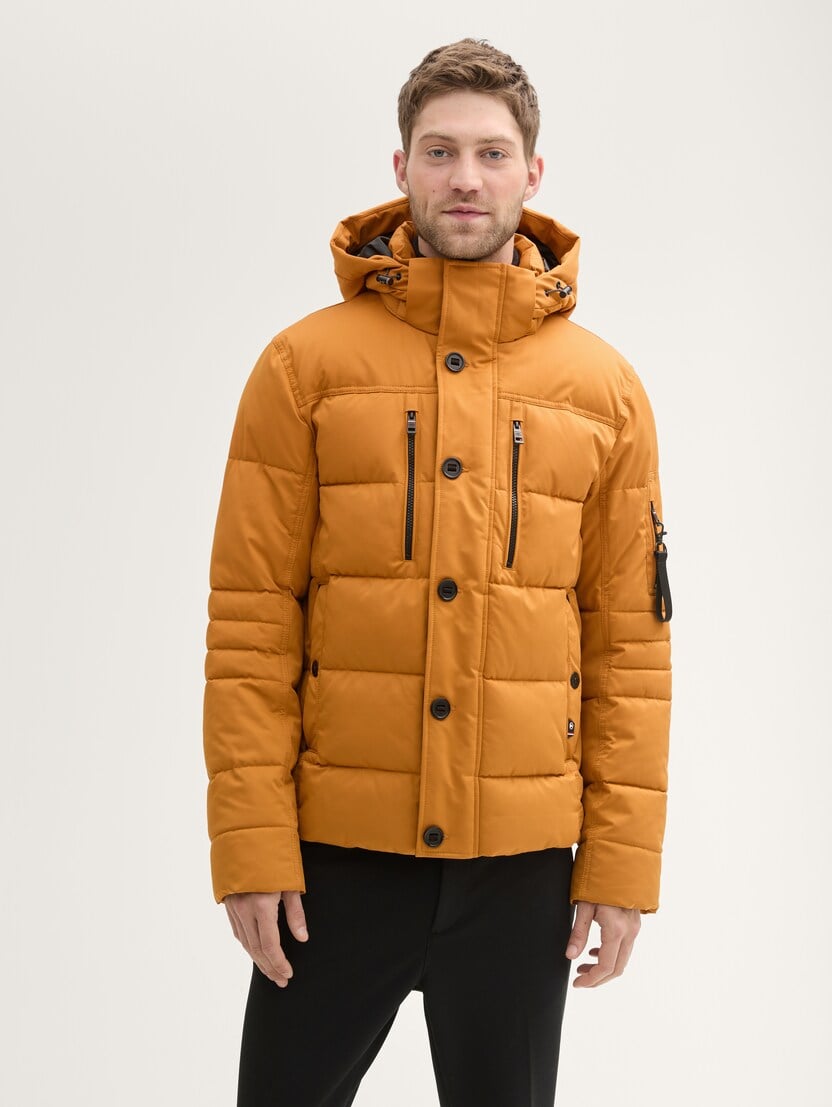 Jachetă puffer cu glugă - Maro_3400076