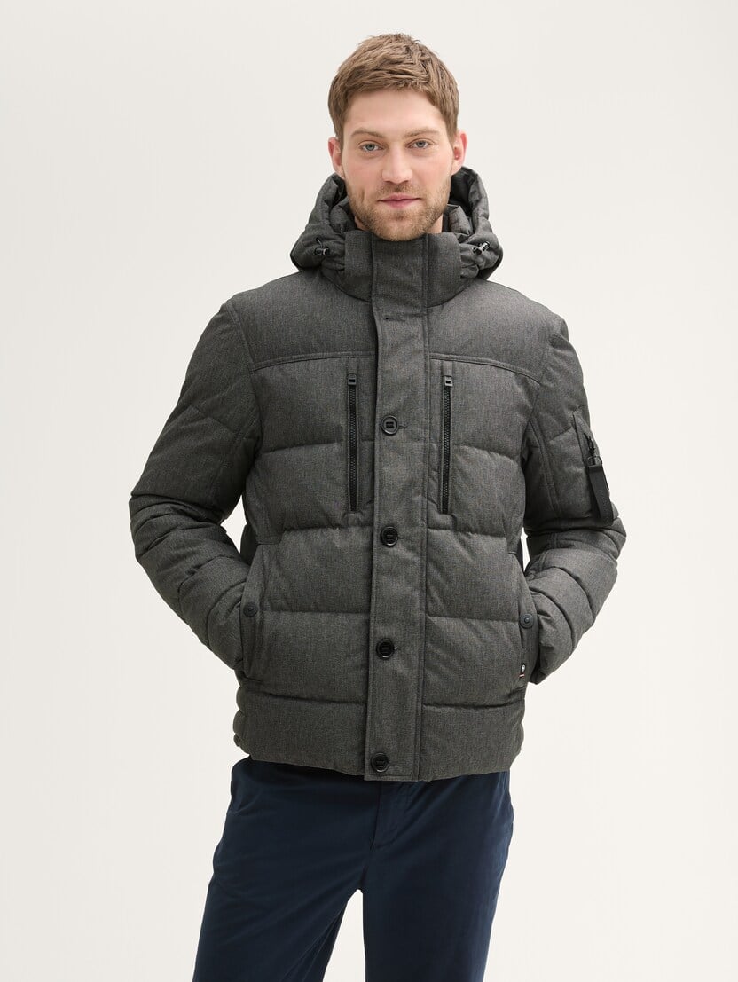 Jachetă puffer cu glugă - Gri_3249882