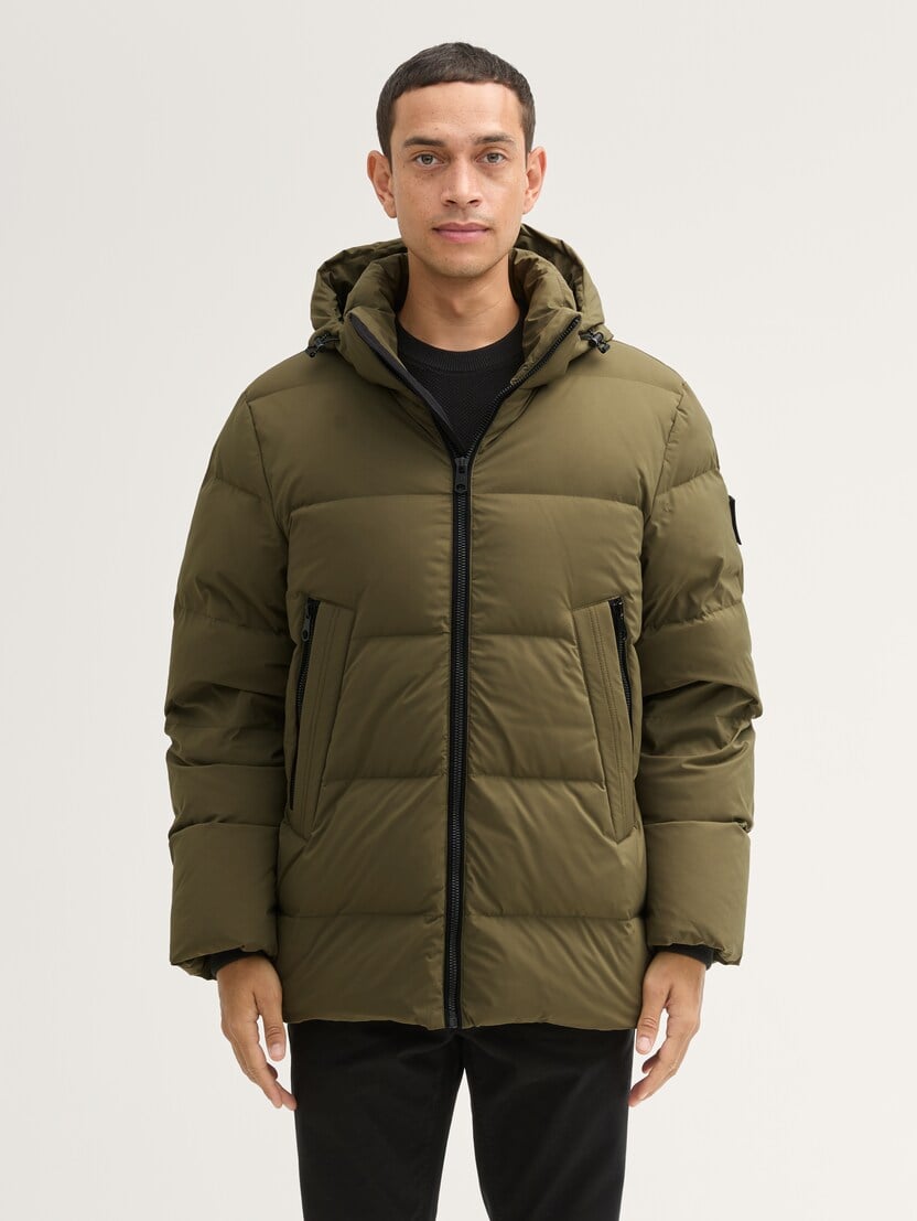 Jachetă puffer cu glugă - Verde_7838341