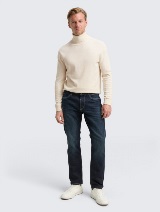 Pulover din bumbac şi caşmir - Bej_5622396