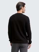 Pulover od pamuka i kašmira - Crna_7159988