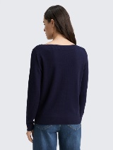 Džemper od pamuka i kašmira - Plava_3675227