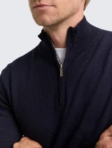 Džemper od pamuka i kašmira - Plava_7336209