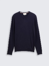 Džemper od pamuka i kašmira - Plava_7666514