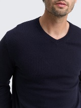 Džemper od pamuka i kašmira - Plava_7666514