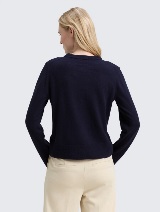 Pulover od pamuka i kašmira - Plava_8479820