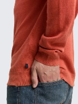 Pulover din bumbac şi caşmir - Portocaliu_1013132