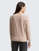 Džemper od pamuka i kašmira - Smeđa_590610