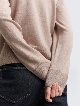 Pulover od pamuka i kašmira - Smeđa_9093685