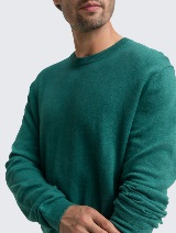 Džemper od pamuka i kašmira - Zelena_4754485