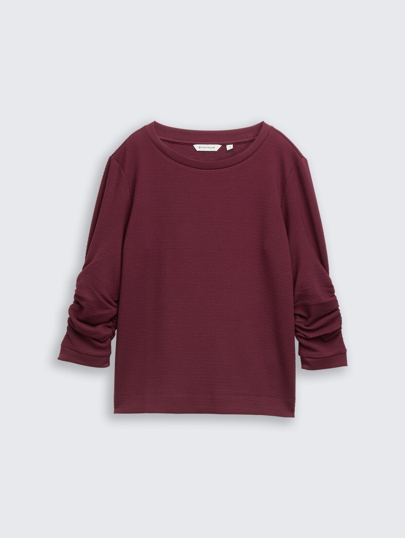 Pulover s teksturo - Rdeča_8602042