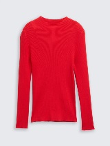 Rebrasti pleteni pulover - Crvena_8983980