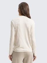 Majica rebraste strukture - Bež_137666