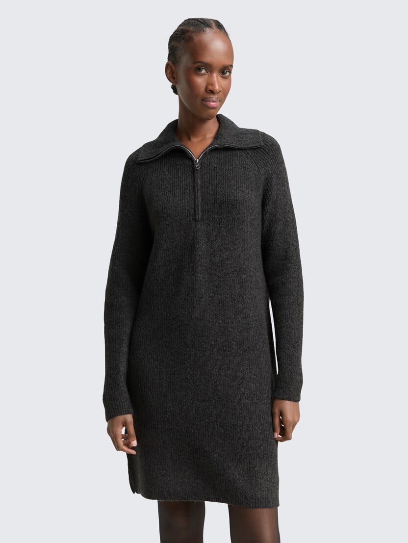 Rebrasta haljina - Siva-1049060-10522-14