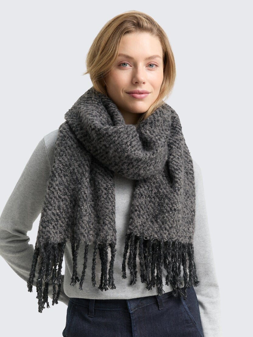 Šal z lureksom - Črna_233273