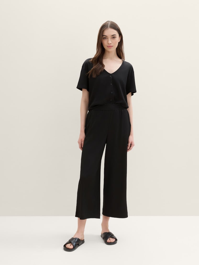 Pantaloni culotte - Negru_6012201