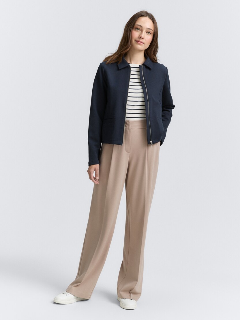 Široke hlače Lea - Bež