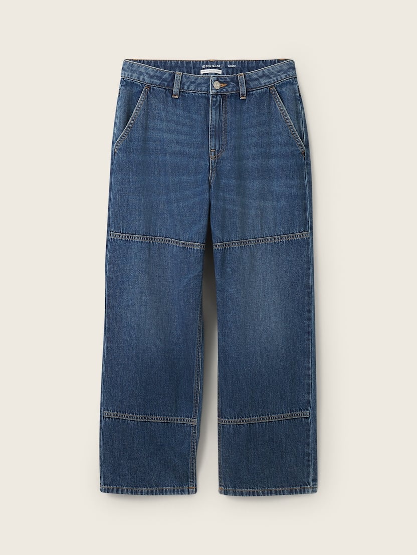 Baggy denim hlače - Plava-1042719-10141-14