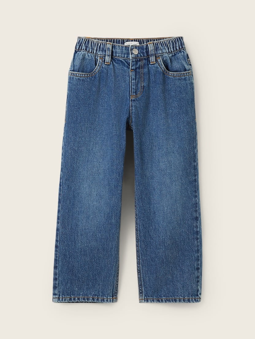 Baggy denim hlače - Plava-1042839-10119-14