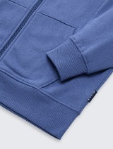 Jachetă cu glugă şi imprimeu - Albastru_5896222