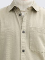 Cămaşă din twill - Bej_1871318