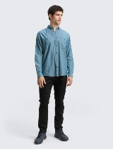 Cămaşă din twill - Verde_1245292