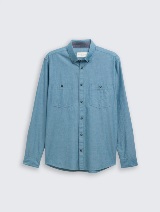 Cămaşă din twill - Verde_1245292