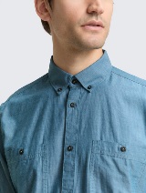 Cămaşă din twill - Verde_1245292