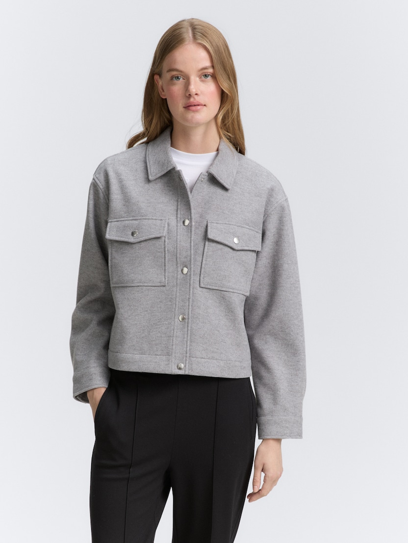 Cămaşă-jachetă - Gri_3327019