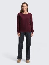 Strukturirani pleteni pulover - Crvena_9612957