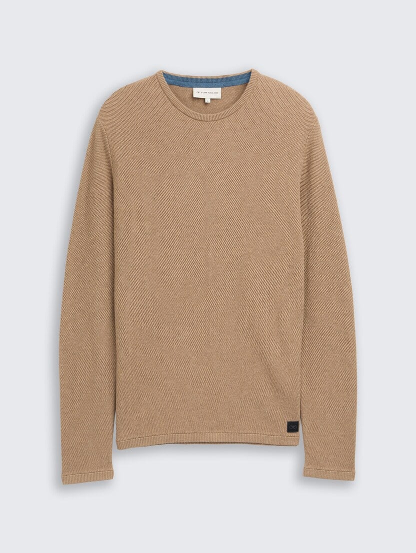 Pulover tricotat structurat - Maro_5133832