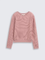 Strukirani pleteni džemper - Roze_8179270