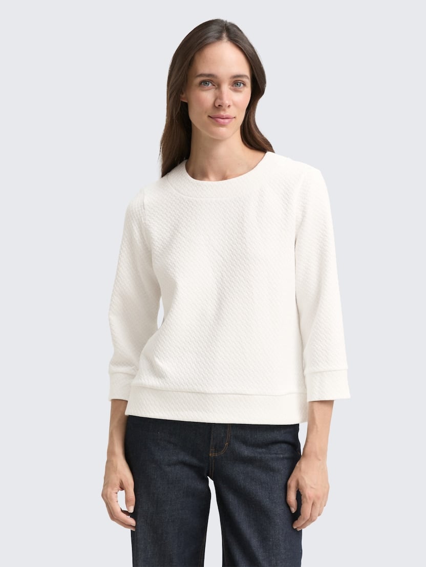 Strukturirana sportska majica - Bijela_3271988