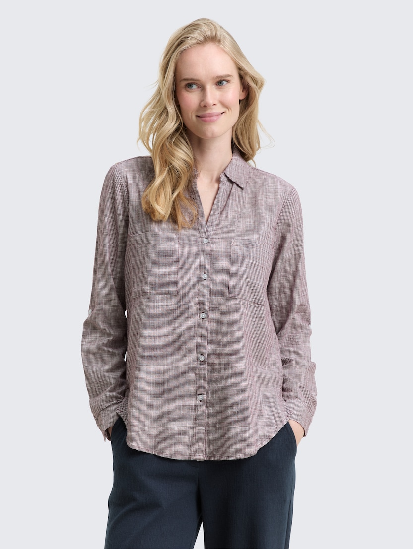 Strukturirana bluza - Rdeča-1035247-16427