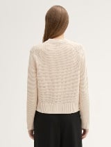 Cardigan structurat - Bej_9807425