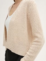 Cardigan structurat - Bej_9807425