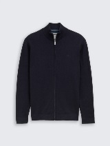 Strukirana pletena jakna - Plava_8800331