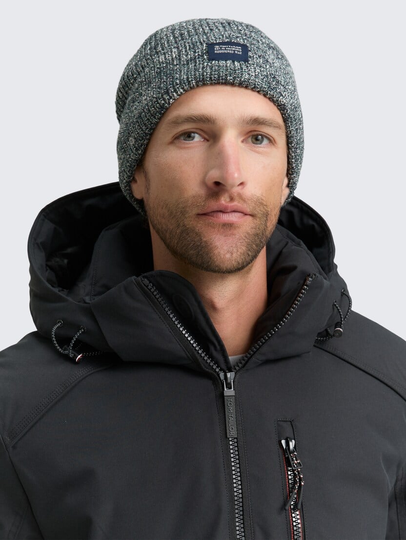 Strukturirana pletena kapa - Vzorec/večbarvna_6437462