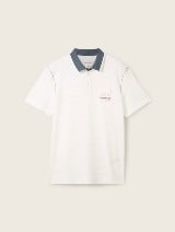 Tricou polo structurat - Alb_4515507