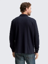 Strukturirana polo-majica - Plava_3564319