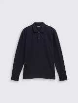 Strukturirana polo-majica - Plava_3564319