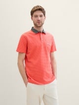 Tricou polo structurat - Roşu_8987135